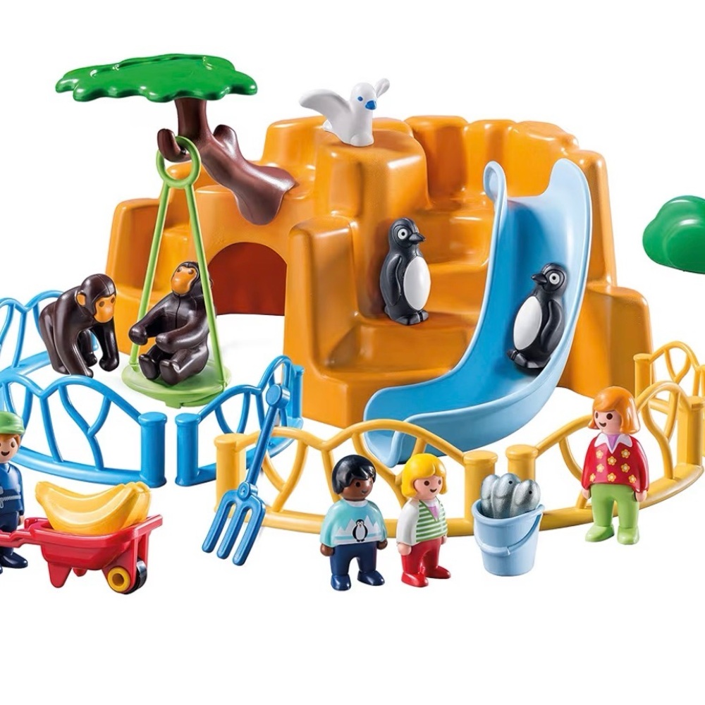 Playmobil 1.2.3 Zoo Playset with Blue Slide - Picture 3 of 16